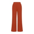 thumbnail image 6 of ClodeEU Women's High Waisted Wide Leg Pants，Casual Loose Elastic Waist Trousers With Pockets Orange,Womens Plus L, 6 of 6