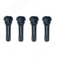 thumbnail image 1 of Miangastore 4pcs TR414 Snap-In Rubber Stem Tubeless Tire Rim Scooter Moped (Black), 1 of 5