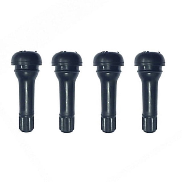 Miangastore 4pcs TR414 Snap-In Rubber Stem Tubeless Tire Rim Scooter Moped (Black)