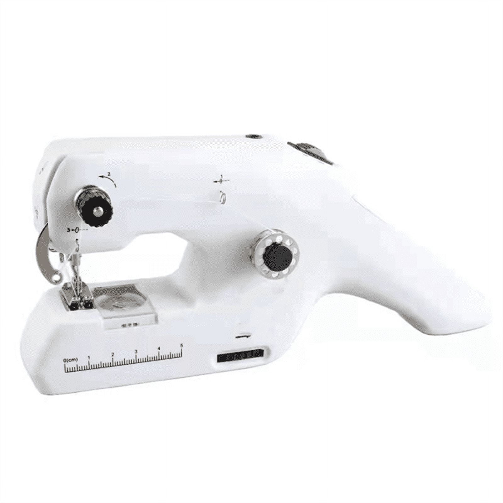 Automatic Handheld Sewing Machine, Mini Portable Sewing Machine Cordless Sewing Machine for Adult DIY Home Sewing Tool C,1 x host,White