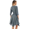 thumbnail image 1 of Unique Femmes Tricot Robe Slim Élégante Dames Robe Mode Irrégulière Ourlet Swing Sortir Ensemble Partie Porter Robe Longue Manches Maxi, 1 of 5