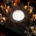 thumbnail image 5 of Halloween Black Branch Wreath Signs for Front Door - Handcrafted Halloween Hanging Wreath for Front Door, Indoor/Outdoor Party, 5 of 7