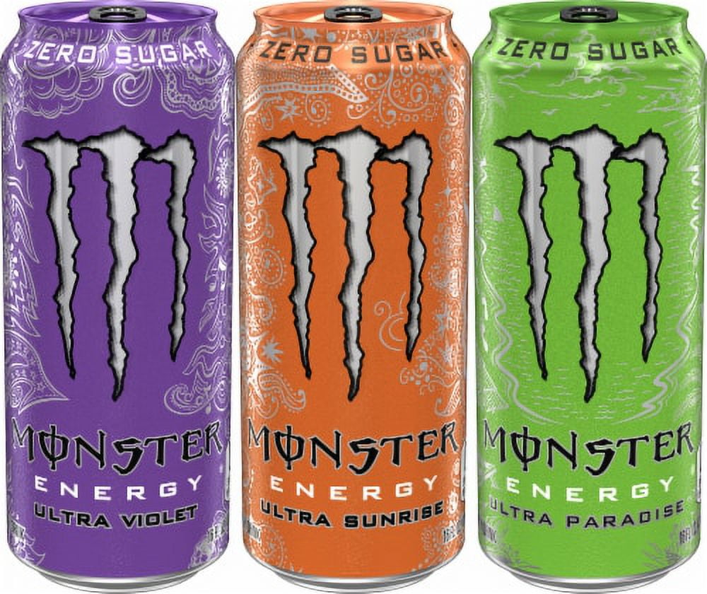 12X - Monster Zero Sugar Ultra Energy Drink Variety Pack Cans
