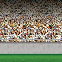 Party Central Pack of 6 White and Green Lower Deck Stadium Backdrop Wall Decor 30'