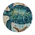 thumbnail image 4 of HAOXIT Green Sea Turtle Table Cloth Sailing Adventure Underwater Round Tablecloth for Dining Room, Party, Banquet 38-42, 4 of 8