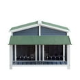 thumbnail image 3 of 47" Large Dog House, Waterproof Dog Kennel with Elevated Floor & 2 Doors, Outdoor Wooden Dog House with Porch, Dog House for 2 Medium or Small Dogs, Grey, 3 of 9