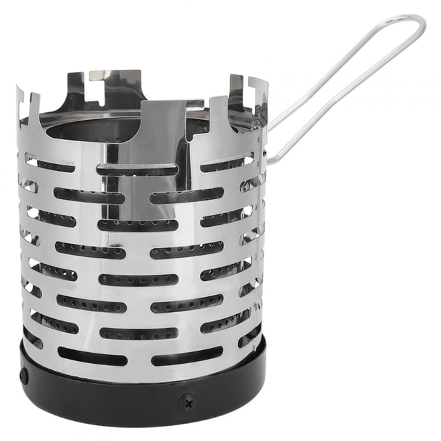 Escudo calefactor de miniestufa portátil de acero inoxidable para calentamiento al aire libre