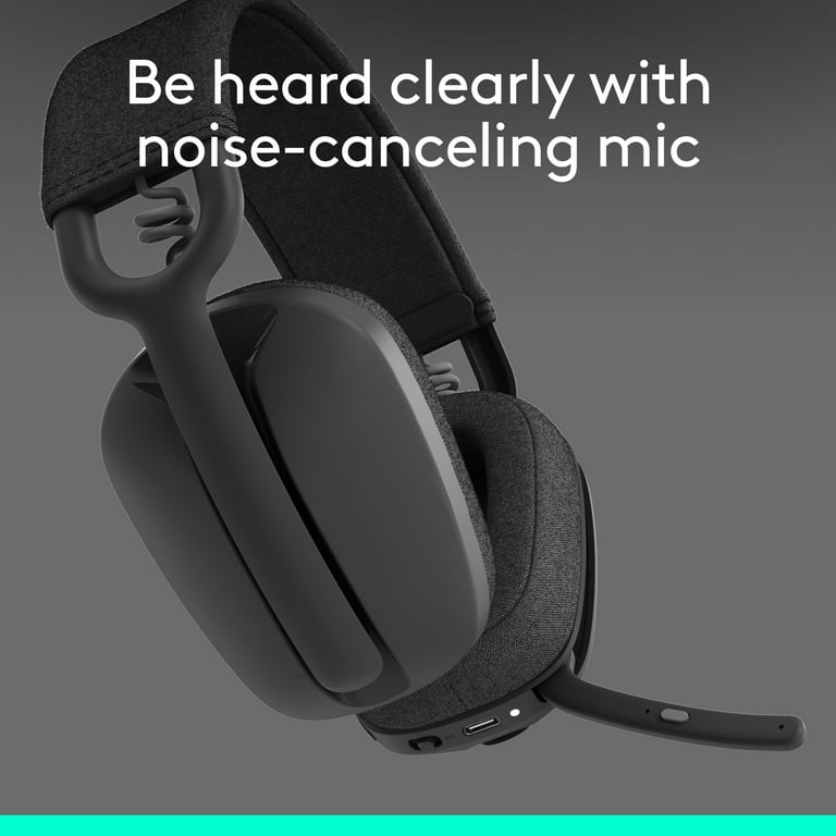 Logitech Zone Vibe 100 Over Ear Wireless Headset, Noise Cancelling