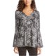 thumbnail image 2 of Karen Kane Blusa con abertura lateral para mujer, negra, pequeña, 2 of 2