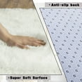 thumbnail image 6 of ZENELESS 9x12ft Shag Fluffy Rectangular Rugs, Anti-skid Large Fuzzy Floor Carpet for Teens Dorm Nursery Children Bedroom Home Decor Cream White, 6 of 7
