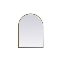 22 x 30 in. Metal Frame Arch Mirror, Brass