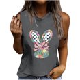 thumbnail image 1 of Pompotops Fashion Woman Causal Rounk Neck Printing Blouse Sleeveless T-Shirt Summer Tank Tops, 1 of 6