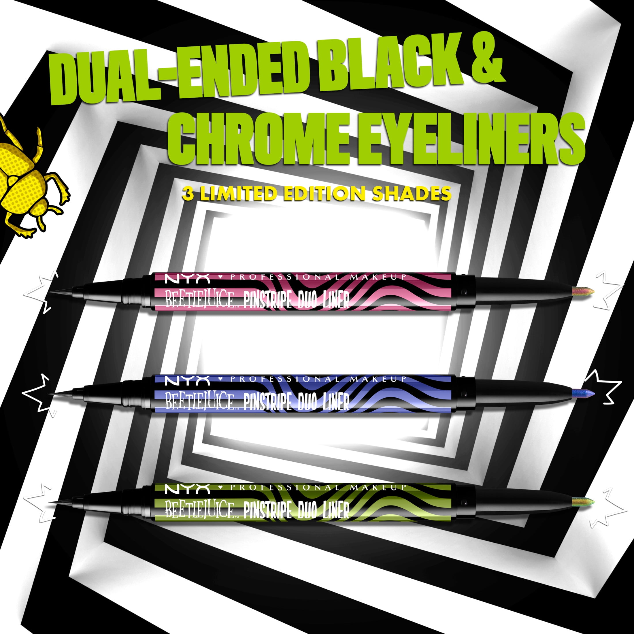 NYX Midnight Chaos Dual Ended Eyeliner - 2-in-1 Stift In Lila & Spiegeleffekt