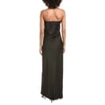 thumbnail image 2 of Halston womens  Lisette Satin Gown, 6, Black, 2 of 3
