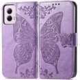 thumbnail image 2 of for Moto G Power 5G 2024 Case Wallet,Women Flip Folio Cover with Credit Card Holders Butterfly Embossed PU Leather Kickstand Wrist Strap Phone Case for Motorola Moto G Power 2024 (Lavender), 2 of 13