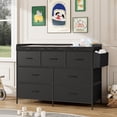thumbnail image 6 of ANPOO Changing Table Dresser with Storage, Baby Dresser with Changing Table Top, Waterproof Diaper Changing Station with 7 Fabric Drawers for Nursery Modern, Black, 6 of 10