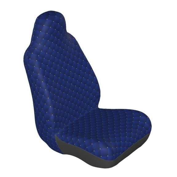 Lsque Navy Blue Pattern Car Seat Covers for Front Seats , Waterproof Seat Covers for Cars, Sporty Front Seat Covers,Car Seat Cover Protector Front Seats