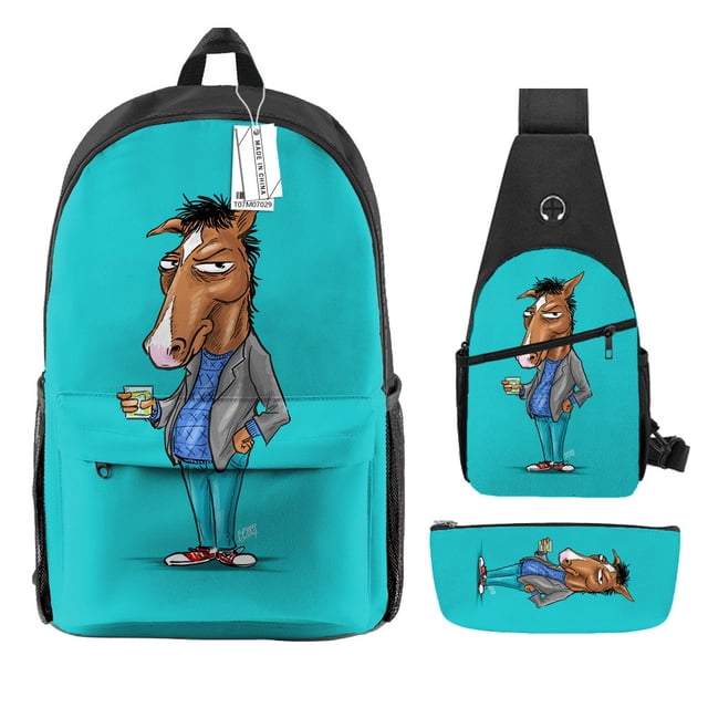 Set de mochilas BoJacks Horsemans Anime School, 3 unidades/lote