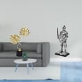 thumbnail image 2 of CoudarTitie Iron Knight Figurine Leaf Statue Creative Collectible Sculpture Tabletop Ornament for Desk Cabinet Entryway Bookshelf Office Housewarming Gift, 2 of 8