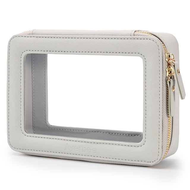 Organizador de bolsas de maquillaje Aveniee transparente impermeable para mujer