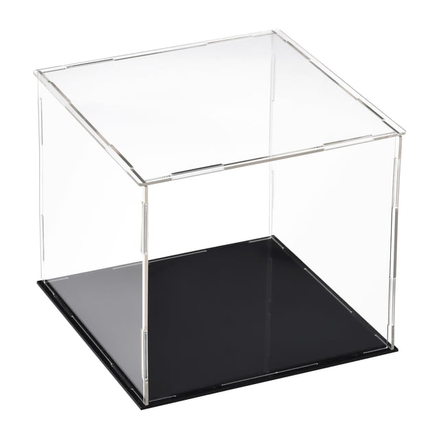 Caja de exhibición de acrílico Uxcell, protección contra el polvo, cubo de exhibición para coleccionables 7.9x7.9x7.9 pulgadas