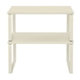 thumbnail image 1 of SONGMICS Cabinet Organizer Shelf, Set of 2 Kitchen Counter Shelves, Kitchen Storage, Spice Rack, Stackable, Expandable, Metal and Engineered Wood, Cream White, 1 of 9