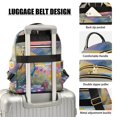 thumbnail image 4 of JIALIOU Mini Backpack Purse for Women Quilted Casual Daypack Small Travel Shoulder Bag, Peacocks in Alpine Meadow, 4 of 7