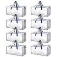 thumbnail image 1 of Bolsas de mudanza HealSmart extra grandes, paquete de 8 unidades, 95 L, con cremalleras transparente, 1 of 7