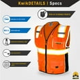 thumbnail image 5 of KwikSafety (Charlotte, NC) CLASSIC Safety Vest (JUMBO Pocket) Class 2 ANSI OSHA High Visibility Reflective Heavy Duty Mesh Zipper HiVis Construction Work Gear HiViz Men Women | Orange Small, 5 of 6