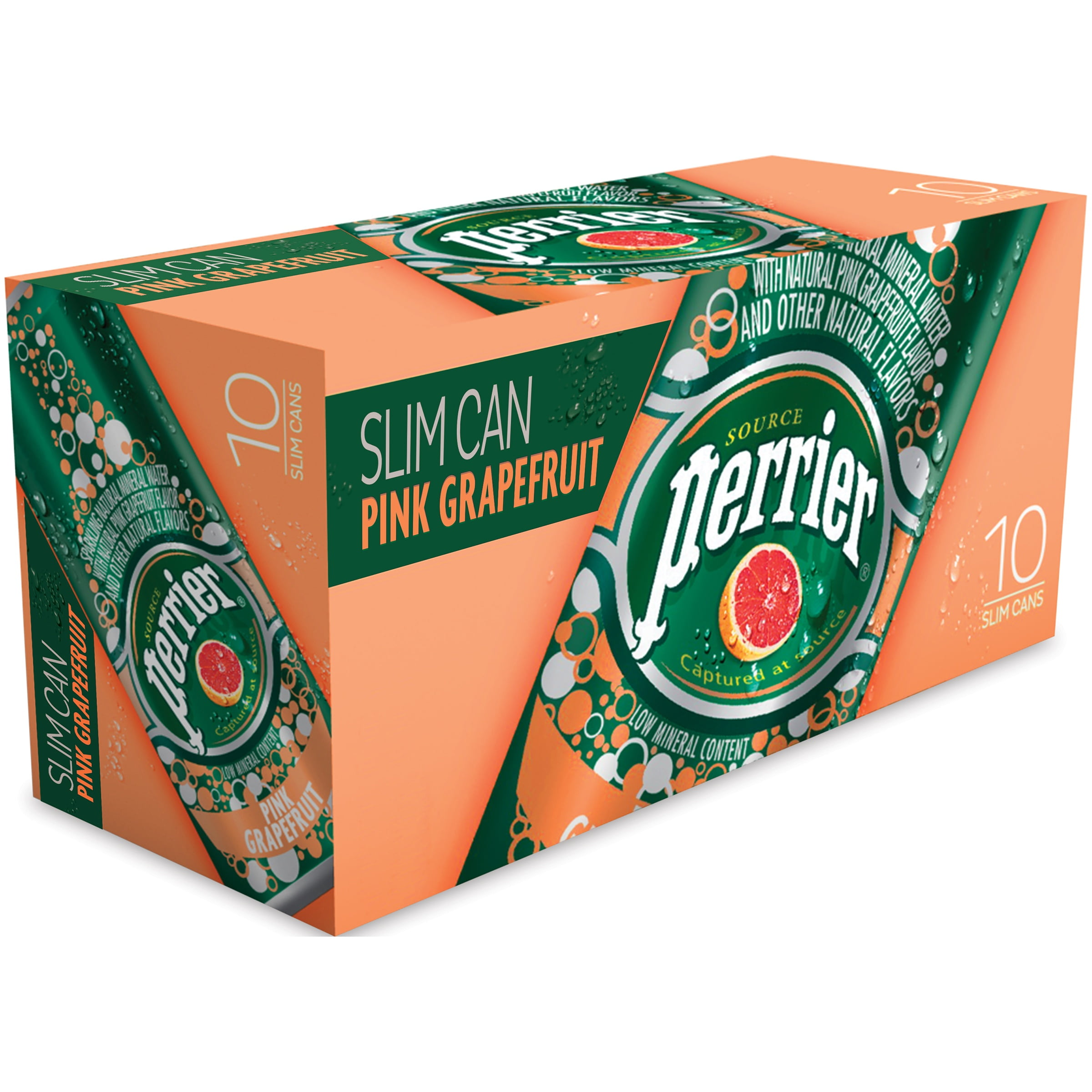 Perrier Sparkling Natural Mineral Water Pink Grapefruit 10 PK, 8.45 FL OZ by Nestle Waters North America Inc.