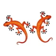 thumbnail image 4 of 2 piezas de decoración de pared de gecko de hierro, adorno artesanal de moda, arte de pared de gecko Naranja, 4 of 9