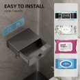 thumbnail image 2 of Toilet Paper Holder with Shelf Adhesive Toilet Paper Holder with Storage Upgrade Drawer Design Wipes Dispenser for Bathroom Toilet Tissue Holder Small Bathroom Shelf Wall Mount（Matte Gray）, 2 of 5
