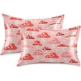 thumbnail image 2 of GZHJMY Mushroom Satin Pillowcase, Soft Breathable Silk Pillow Case with Envelope Closure for Hair and Skin, Standard Size 26 x 20 Inch Home Decor, 2 of 7