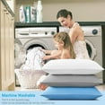 thumbnail image 6 of ALANDA Cooling Pillowcases, 2 Pack Standard & Queen Size Pillowcases Ultra Cool Pillow Cases with Stretch Japanese Q-max 0.55 Arc-Chill Cooling Fiber for Hair Skin Night Sweat Hot Sleeper - White, 6 of 7