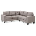 thumbnail image 3 of Glory Furniture Newbury Twill Fabric Sectional in Gray, 3 of 7