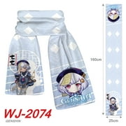 Anime Genshin Impact QIQI Cosplay Autumn Winter Warm Soft Neckerchief Student Fashion Scarf Xmas Gifts 160*25cm