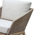 thumbnail image 3 of Dexi 30 Inch Patio Sofa Chair, Fade Resistant Fabric Cushions, Beige Rope - Saltoro Sherpi, 3 of 5
