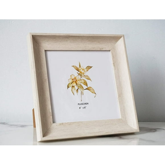 6x6 Square Picture Frame, 6x6 Resin Picture Frame, Cream Colour Photo Frame, For Wall and Desktop Display, Plexiglass (6x6)