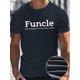 thumbnail image 1 of 1pc Men'S Cotton Crew Neck T-Shirt with "Funcle - Like a Regular Uncle Only Cooler" Print, Casual Style, Slight Stretch, Sweat-Wicking, for Sports & Outdoor Activities, All Seasons, 1 of 5