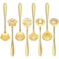 thumbnail image 1 of 8 pcs Flower Spoon,Coffee Teaspoon Set Stainless Steel Tableware Creative Sugar Spoon Tea Spoon, 1 of 5