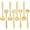 Titanium gold, variant on 8 pcs Flower Spoon,Coffee Teaspoon Set Stainless Steel Tableware Creative Sugar Spoon Tea Spoonsilvery12.5*2.8cm