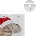 thumbnail image 5 of Coolnut Kitten and Husky Puppy with Santa Hat Bath Shower Curtain Liners 72x72in 100% Polyester Waterproof with Curtain Hook, 5 of 5
