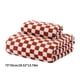 thumbnail image 3 of Toalla de baño de terciopelo de cuadros de ajedrez, gruesa, no pierde pelo, absorbente, grande para uso en el hogar, Cuadros de coral (toalla) rojo, 3 of 3