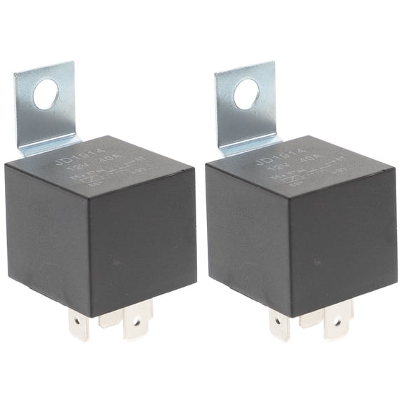 Set of 2 Automotive Relay Starter Relay Headlight Relay 5.3X3.3cm
