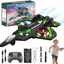 Rc Stunt Fighter Jet Toy, 2026 New Foam Remote Control Airplane with 360° Flips & Led Lights, Remote-Controlled Rc Fighter Jet Drone, for Beginners, Hristmas & Birthday Gift (Green*1 Battery)