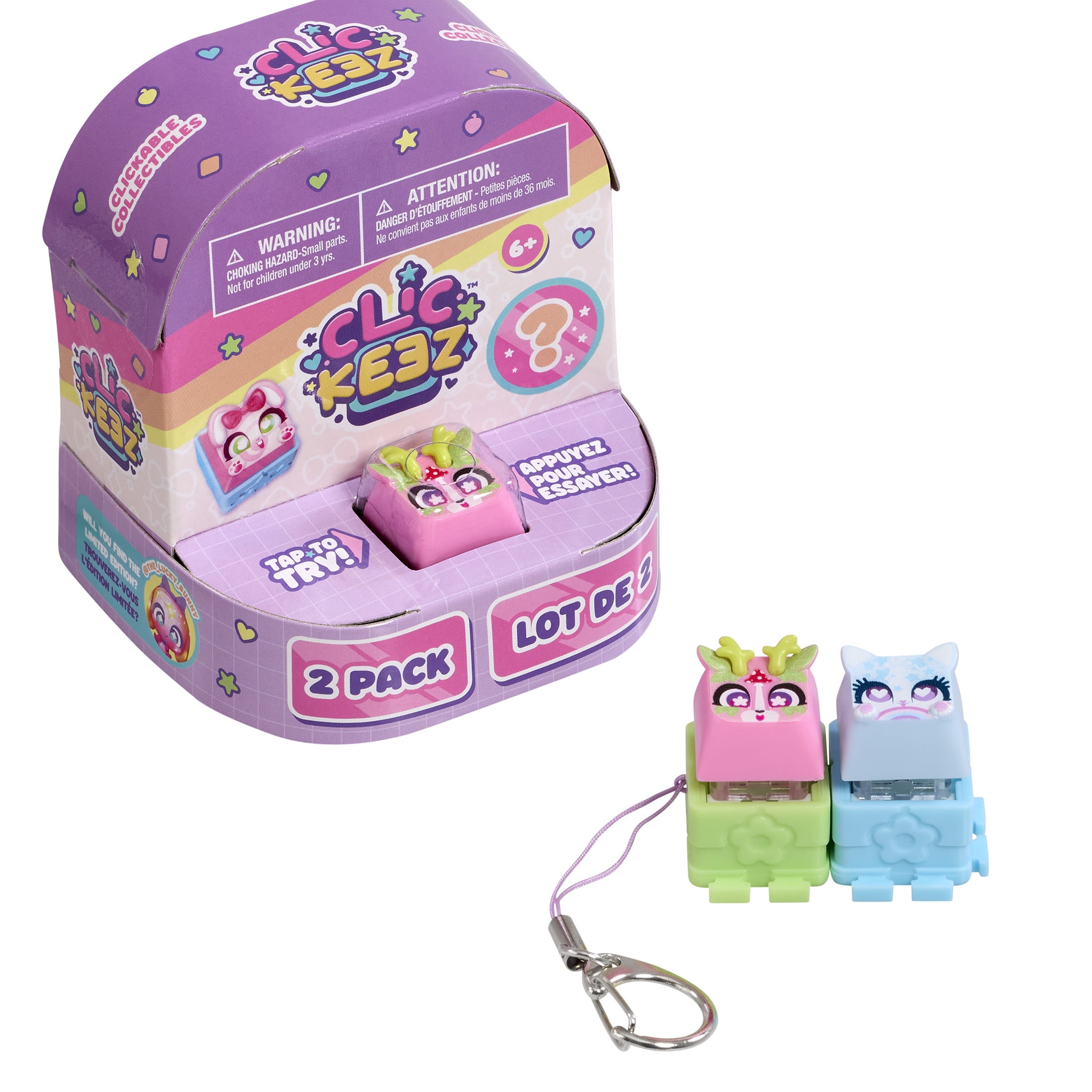 Clickeez S1 - 2-pack- Character Keyboard Keys that Click & Clack