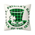 thumbnail image 2 of BGZLEU St Patrick's Day Pillow Cover 18x18 Inch Shamrock St Patrick's Day Decorations Green Clover Buffalo Plaid Lucky Truck Decorative Pillow Cases Throw Cushion Covers, 2 of 6