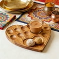thumbnail image 4 of Wooden Serving Board And Egg Tray With Handle Use Platter For Cheese Reusable Craftsmanship, 4 of 4