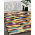 thumbnail image 2 of Ahgly Company Indoor Square Abstract Chestnut Brown Abstract Area Rugs, 3' Square, 2 of 6