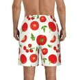 thumbnail image 3 of Bixox Men's Fresh Red Tomato printing Casual Classic Fit Short Summer Beach Shorts, 3 of 6